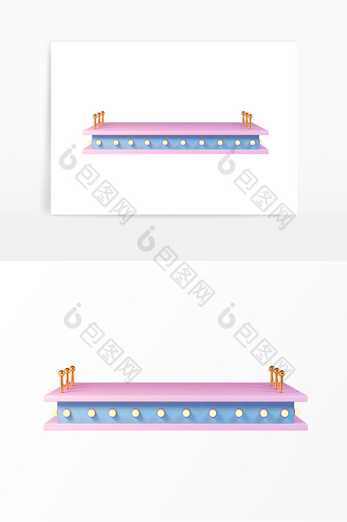 C4D电商3D效果展示台C4D立体展示台图片