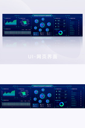 机构运行后台科技可视化网页大屏数据界面