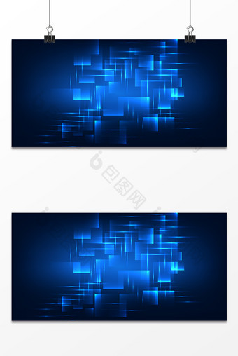 商务立体科技方块背景图片