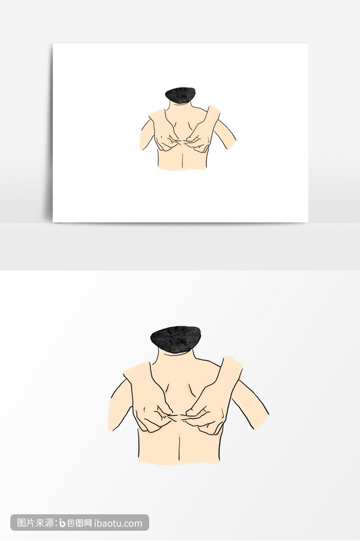 中医推拿治疗感冒方法元素,包图网,图片,素材,模板,免费