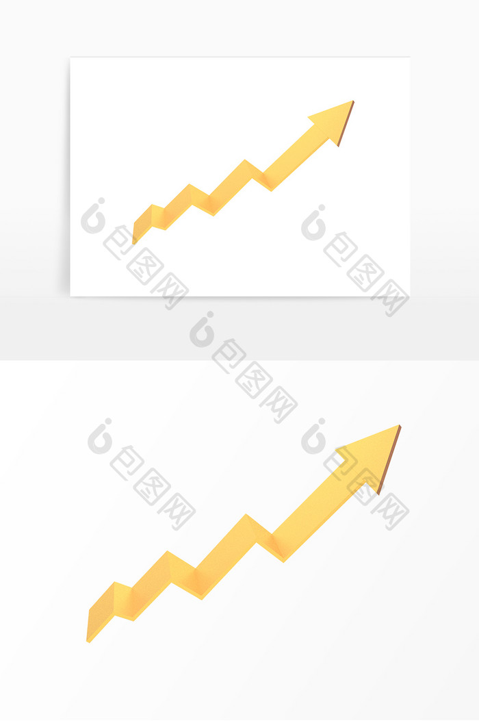 金融元素上升箭头