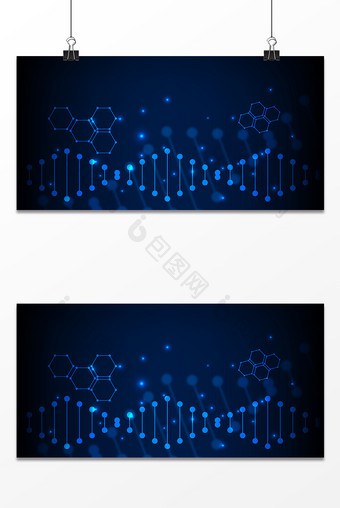 蓝色生物化学背景图片