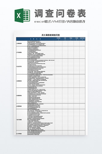 集团员工满意度调查问卷表图片