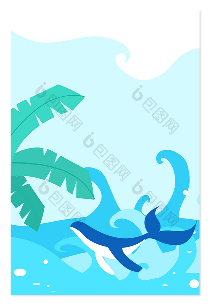 海洋动物海豚水生物背景