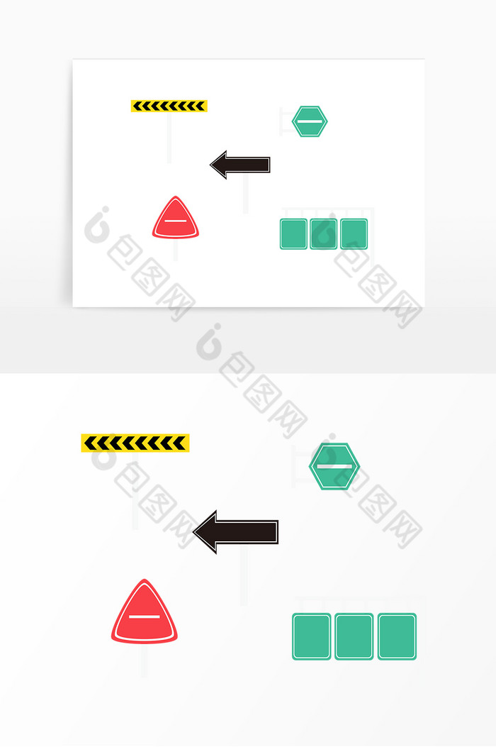 道路警示牌指示牌图片图片