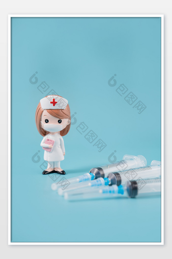 蓝色简洁护士节医疗健康医药摄影图图片图片