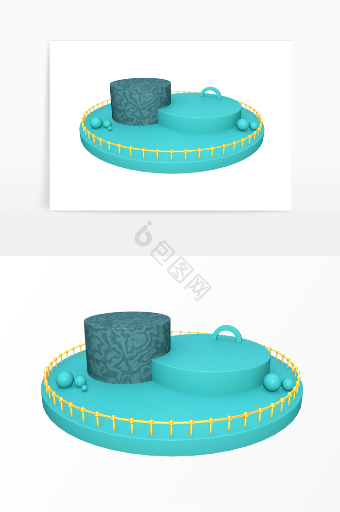 C4D电商展台png下载-包图网