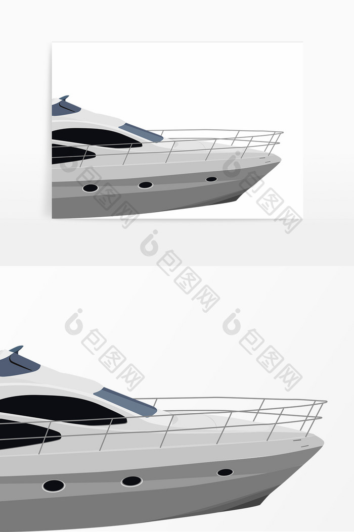 简约风游艇出游海上装饰元素