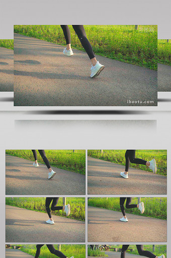 4K实拍阳光里女子跑步视频素材图片