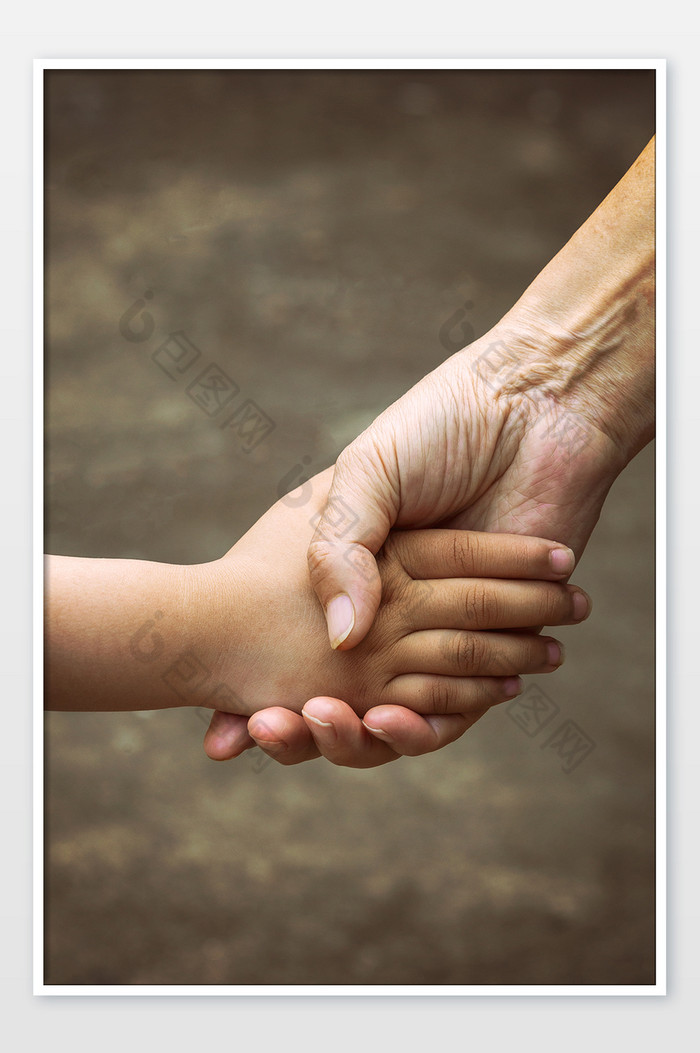 父子牵手特写父亲节海报