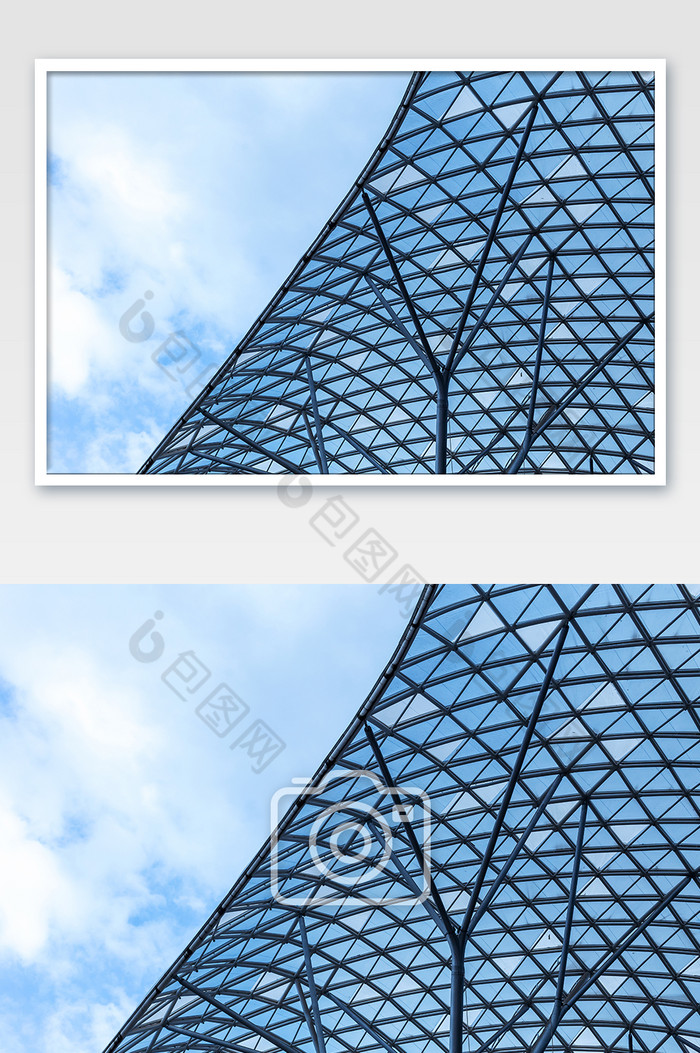 大气现代钢架构蓝天建筑图片图片