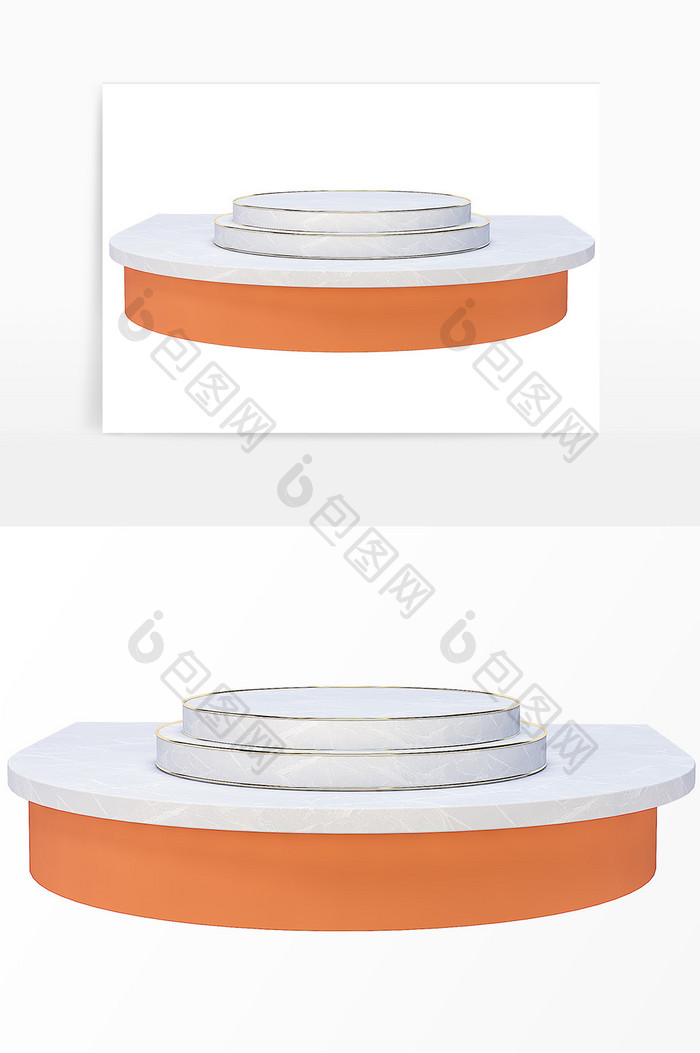 节日活动促销产品展示C4D大理石立体台