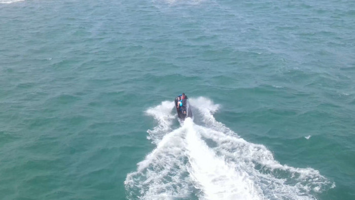 4K航拍激情夏日海上摩托艇