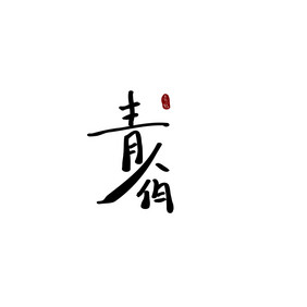 青宿房地产书法logo