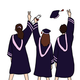 毕业季毕业了学生背影图片