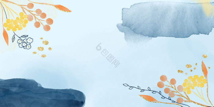 水墨烫金浅色