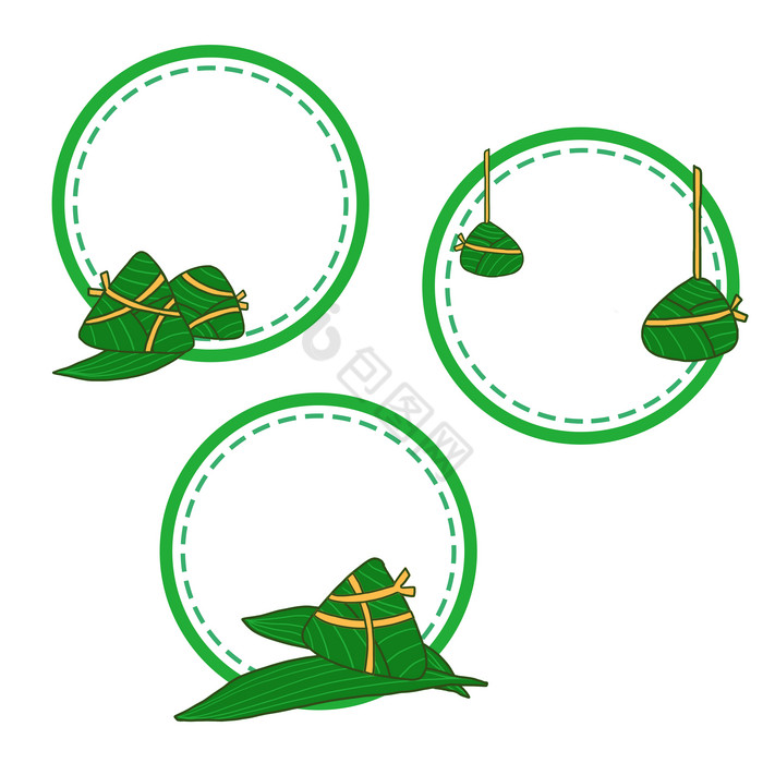 端午节粽子圆形边框图片