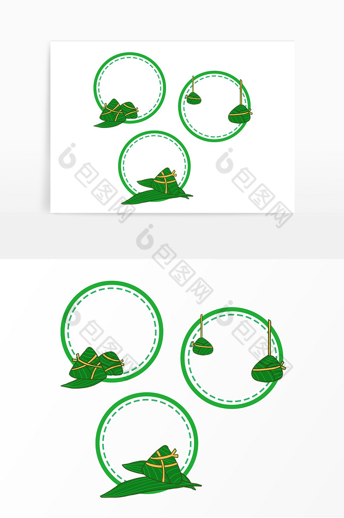 端午节粽子圆形边框图片图片