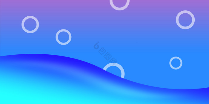海底蓝圆环气泡漂浮图片