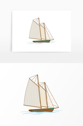 旅游海上帆船形象图片