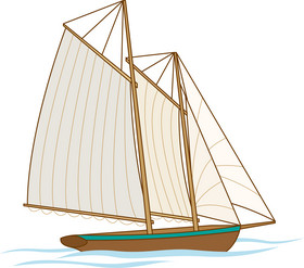 旅游元素海上帆船形象元素