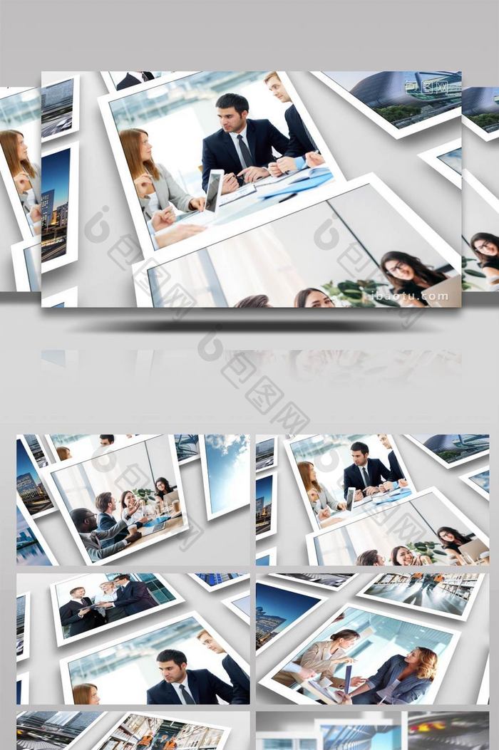 企业团队文化形象照片展示多图AE模板