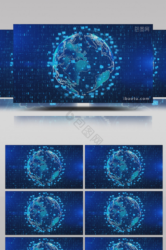 科技地球5G通讯网络高清背景视频