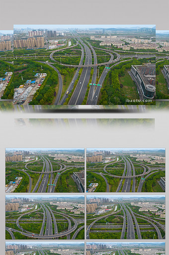 8k超清航拍南京大型交通枢纽延时图片