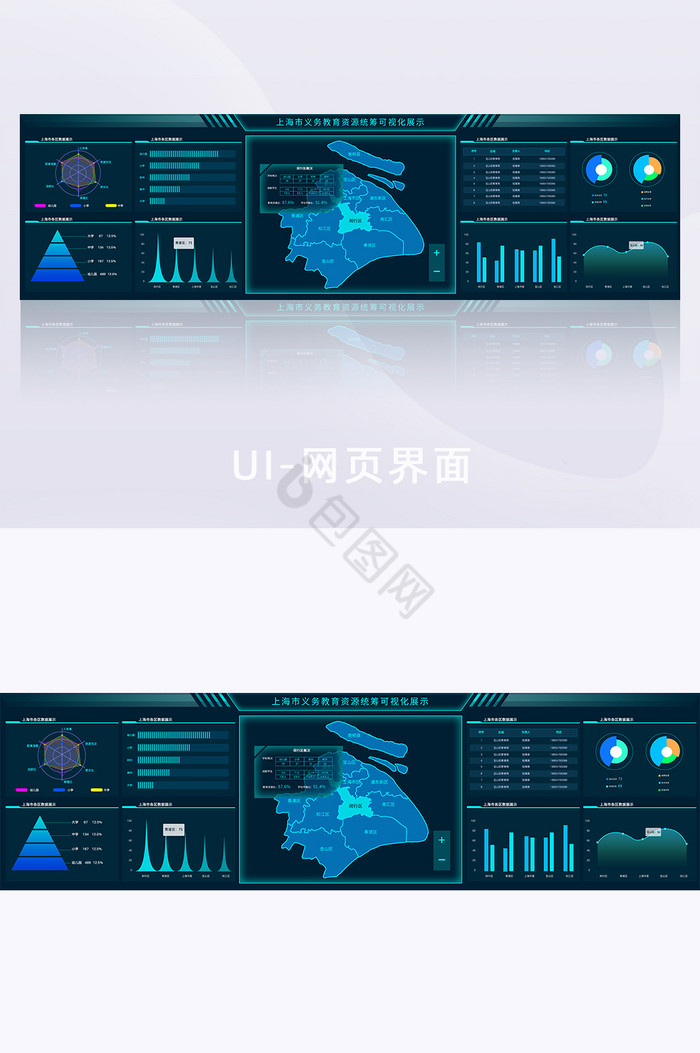 上海市义务教育资源统筹可视化展示图片