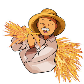芒种农民丰收麦子