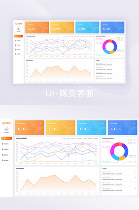 商品平台后台管理系统首页UI界面设计