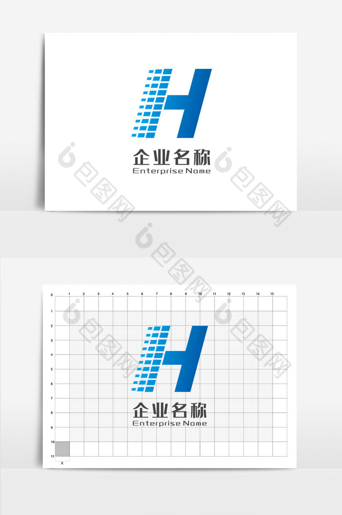 好看的字母h企業logo標誌圖片素材免費下載,本次作品主題是廣告設計