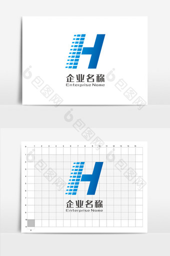 简约商务字母H企业LOGO标志图片