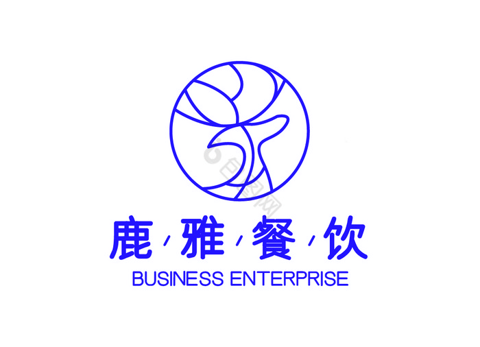鹿图形餐饮公司行业型logo图片