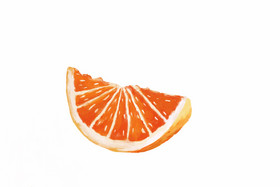 手绘水果橘子美食元素