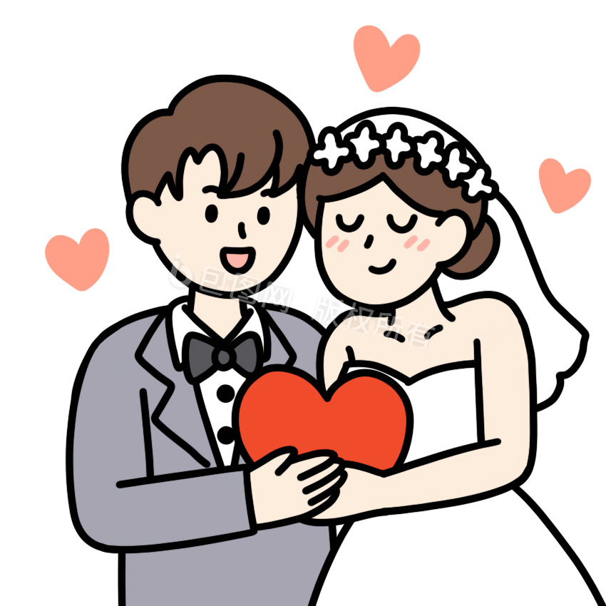 甜蜜结婚表情包爱心