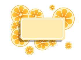 水果生鲜橘子广告标签元素