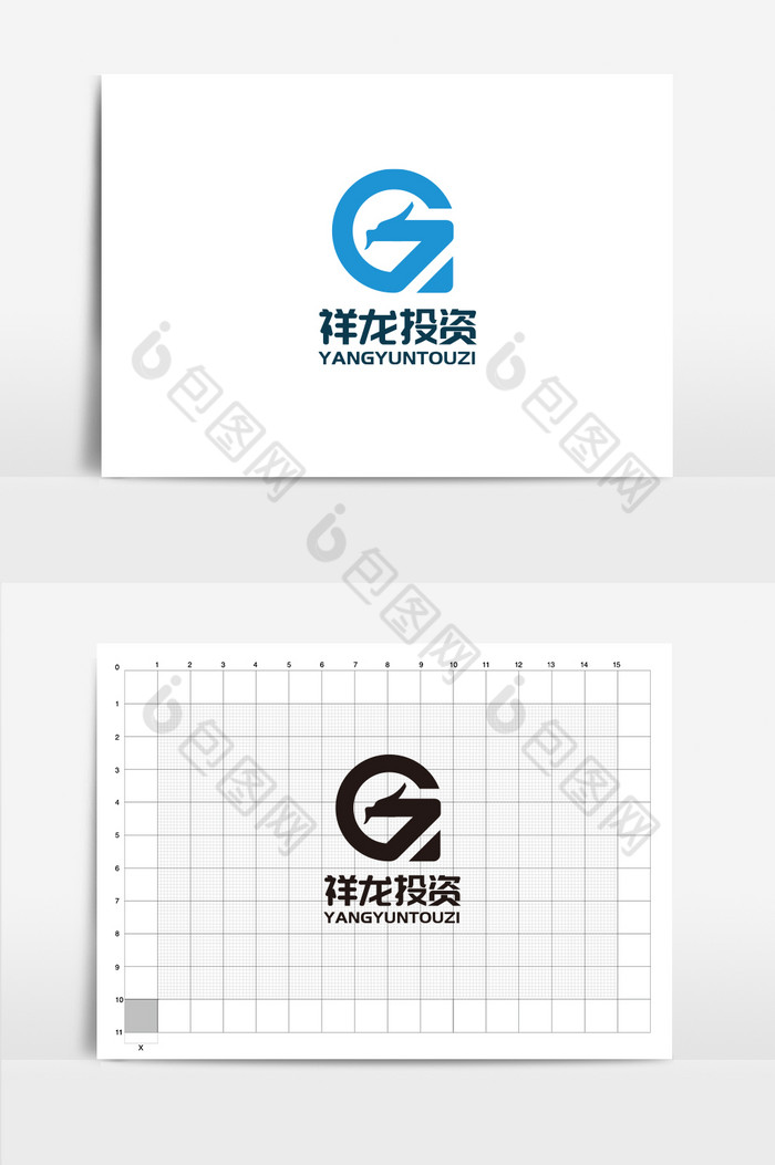 祥龙投资企业LOGO字母LOGO图片图片