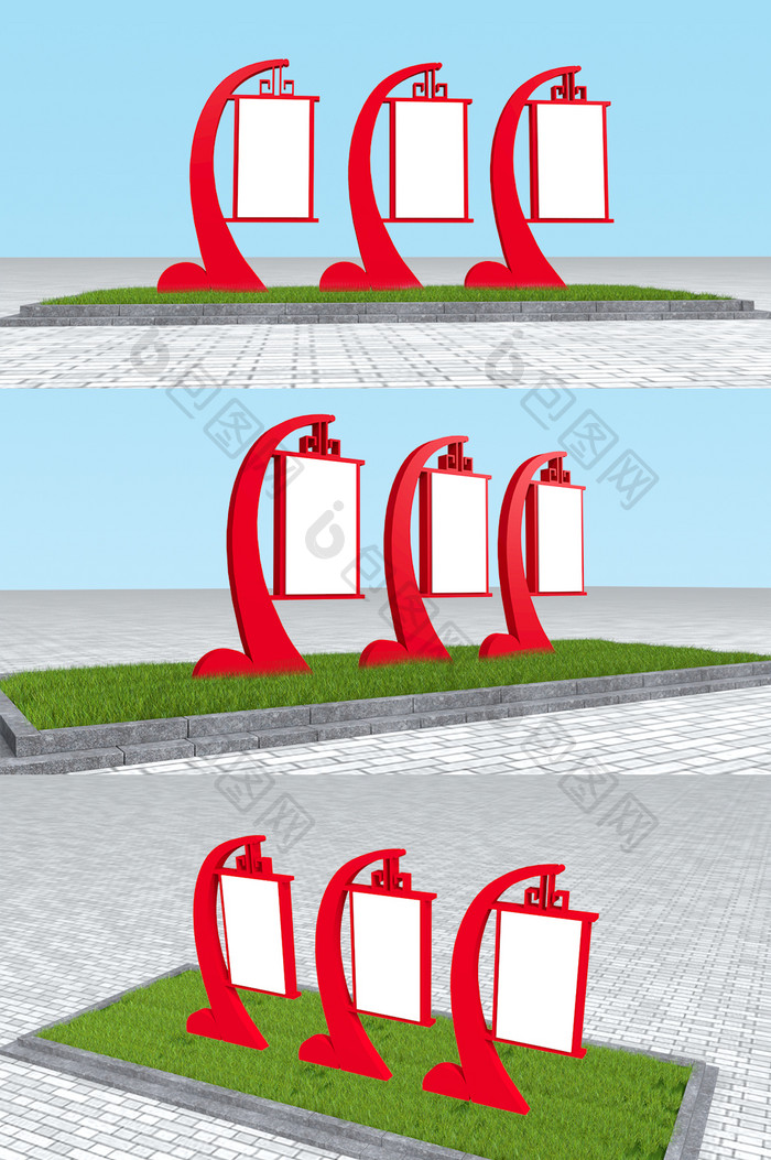 路边街道党建户外宣传栏党建灯箱海报框