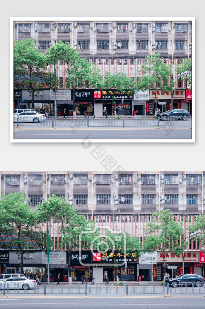 街道商铺店铺店面建筑摄影图