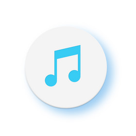 蓝色面形应用软件主题音乐icon动效图标