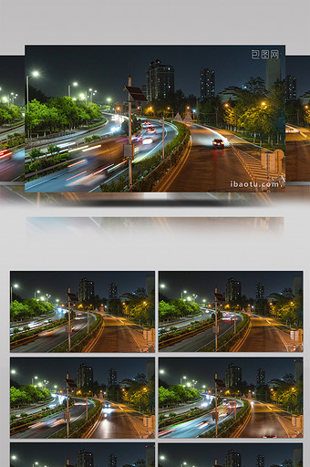 8K北京京通高速夜晚延时实拍素材图片
