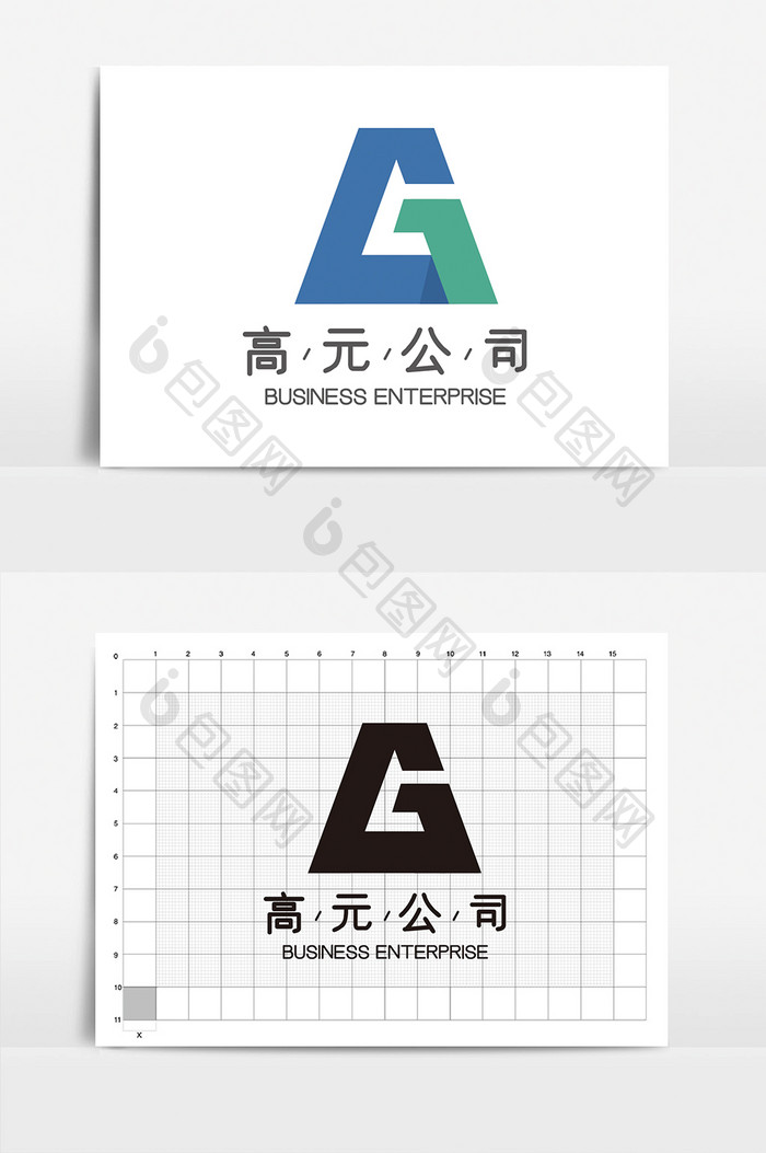 大气简约时尚G字母类logoVI标志