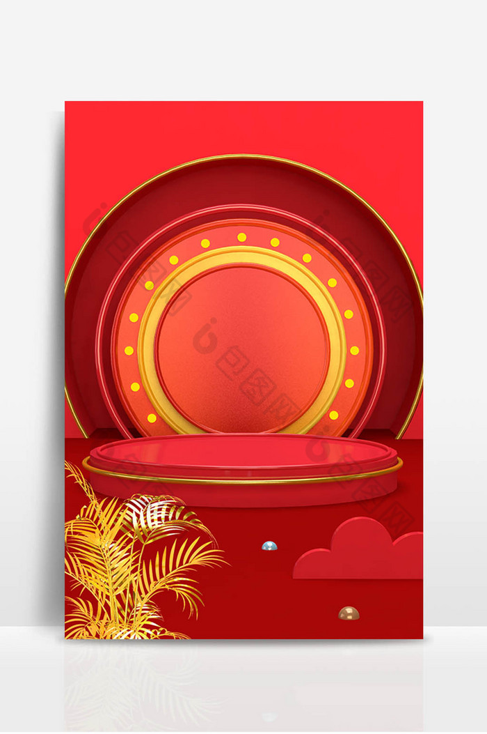 中国风红色节日背景国潮海报设计背景图片图片