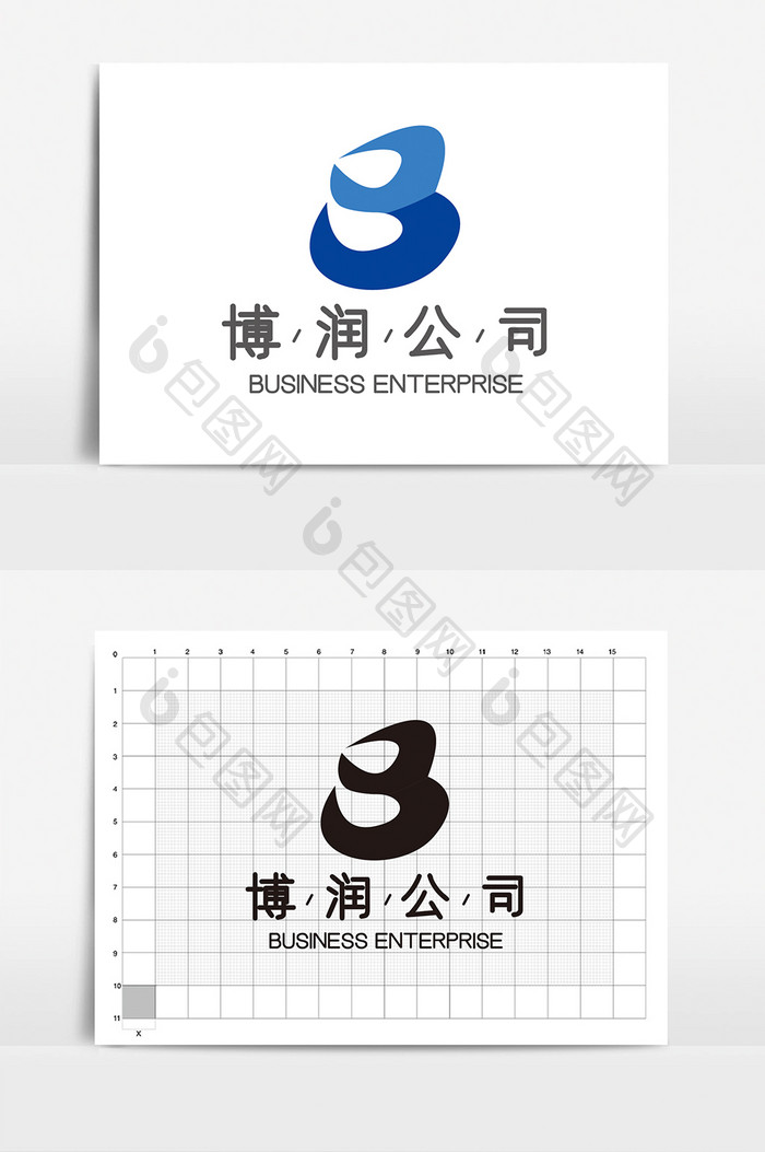 简约大气时尚B字母类logoVI标志