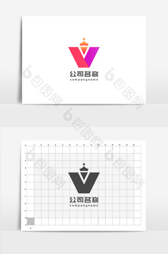 紫红渐变简约休闲娱乐传媒行业logo图片