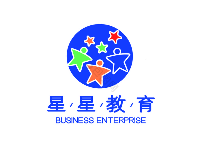 星星图形教育企业型logo图片
