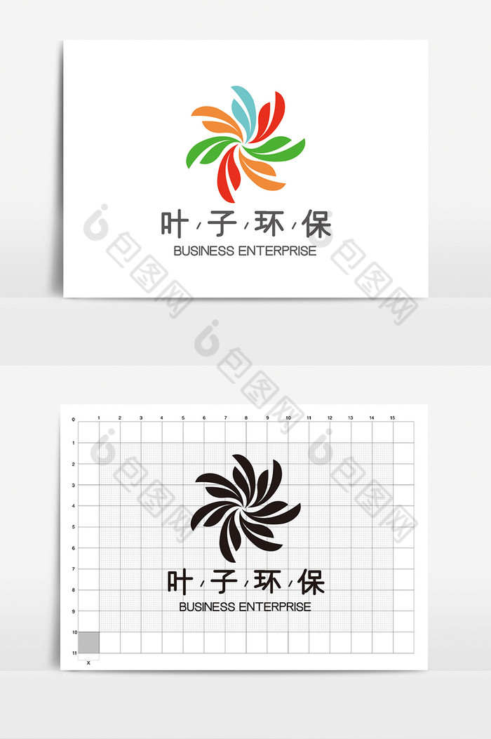 叶子图形型logoVI图片图片