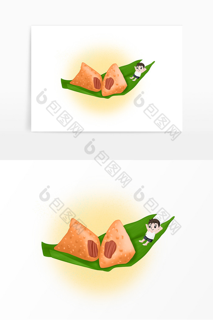 荧光发光端午节粽子图片图片