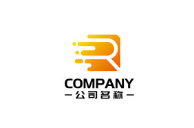 字母R组合暖色通用logo